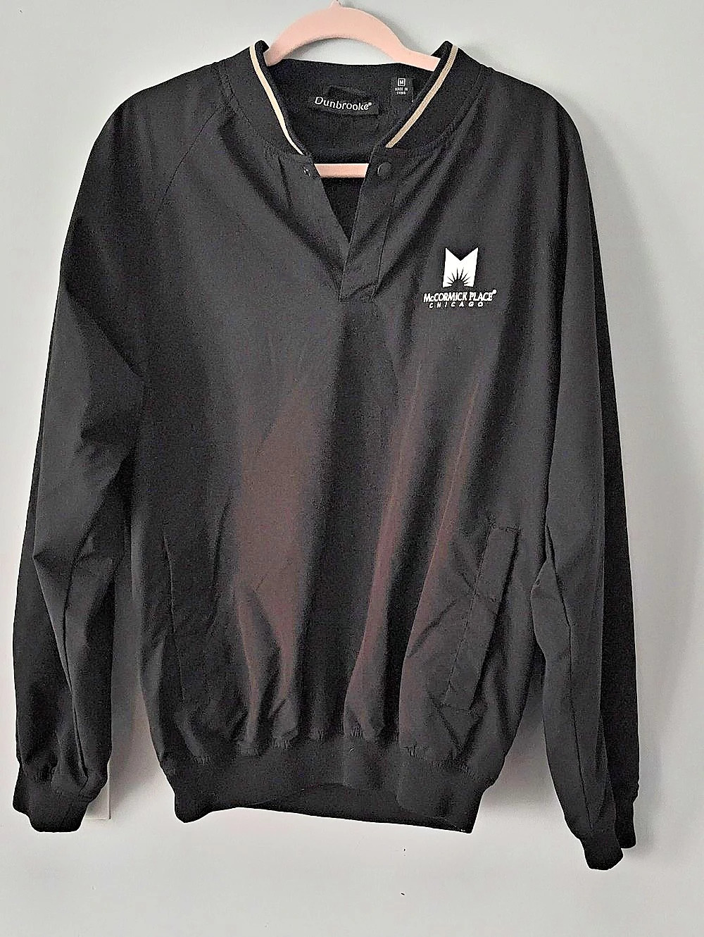 Dunbrooke McCormick Place Chicago Black Lightweight Jacket Size Medium Like New